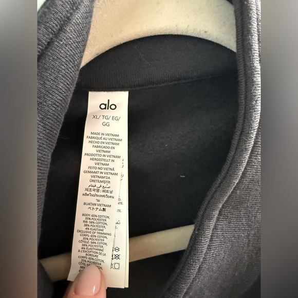 NWT! ALO Yoga Accolade 1/4 Zip Anthracite XL Pullover - Picture 2 of 11